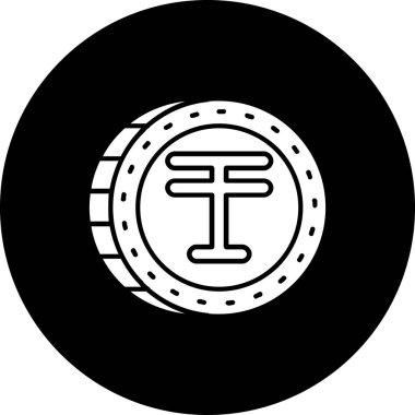 Bozuk para simgesinin vektör illüstrasyonu