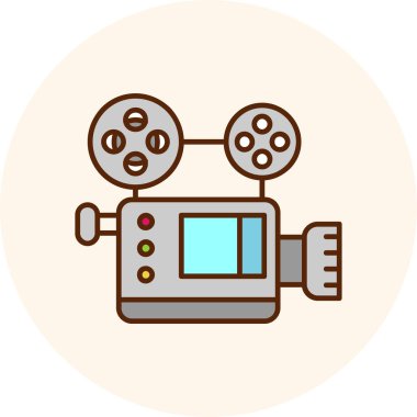 Sinema filmi renk vektörü resimlemesi