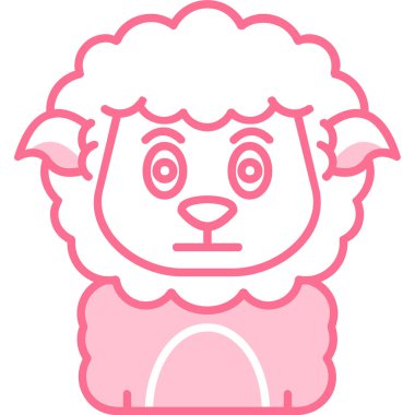 Koyun çizgi filminin vektör illüstrasyonu