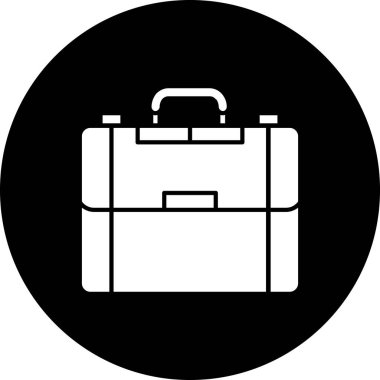 Dava ikonu. evrak çantası vektör simgesi.