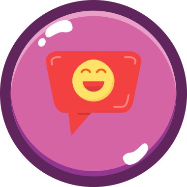 Konuşma balonu. Web simgesi vektör illüstrasyonu