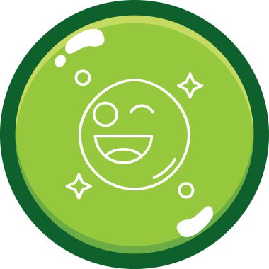 Gülümseme simgesi, vektör illüstrasyonu