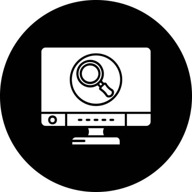 Web arama simgesi vektör illüstrasyonu