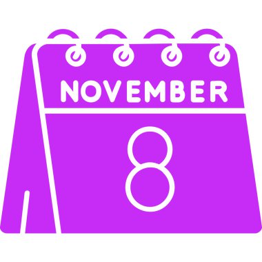 Kasım Glyph vektörü Simge Tasarımı