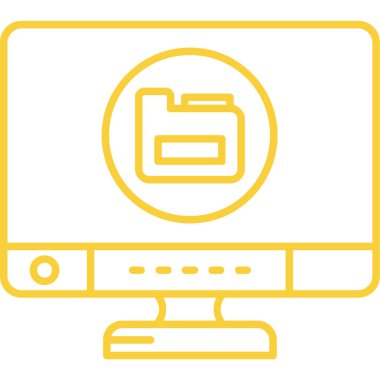 Bilgisayar. Web simgesi basit tasarım