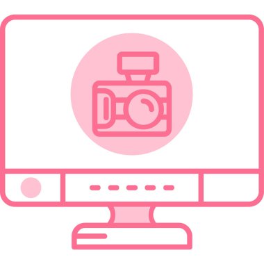 Kamera. Web simgesi basit illüstrasyon