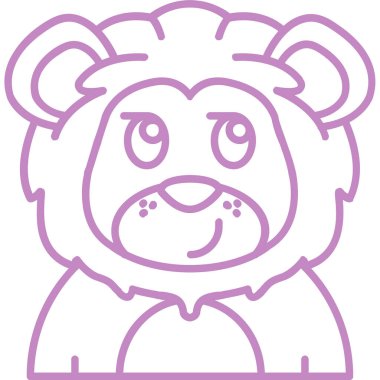 ayının yüz ifadesi simgesi ana hat biçiminde