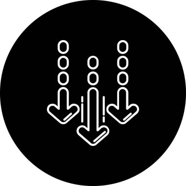 Eğilim biçimi izole edilmiş arkaplanda ok simgesi