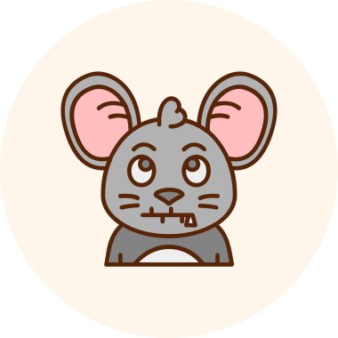 şirin fare çizgi film ikonu vektör illüstrasyon grafik tasarımı