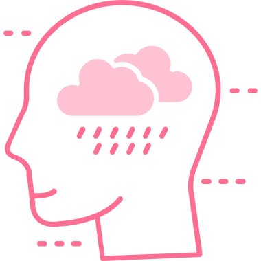 Beyin. Web simgesi basit illüstrasyon