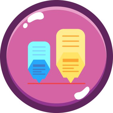 Bir belgenin bir simgesinin vektör çizimi