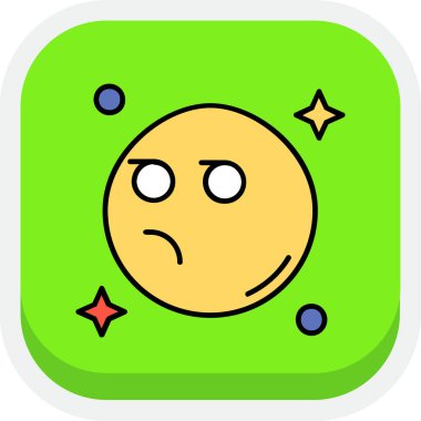 Ortasında yıldız olan emoji suratı.