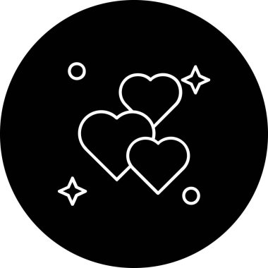 Kalp ve kalbe sahip vektör simgesi,