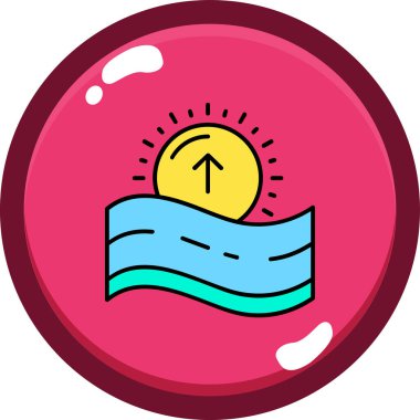 Yüzme havuzu ikonu. Web için yüzme havuzu vektör simgesinin özet çizimi