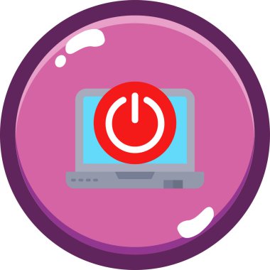 Dizüstü bilgisayar simgesi vektör çizimi