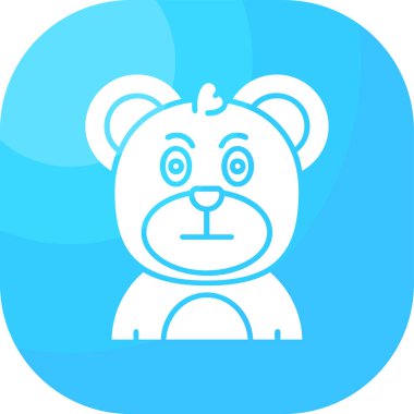 Ayı ağı simgesi, basit vektör illüstrasyonu