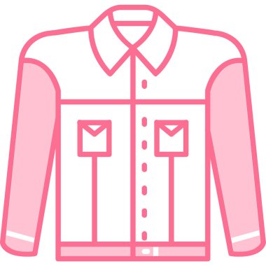 Ceket gömleği ikon vektör illüstrasyonu