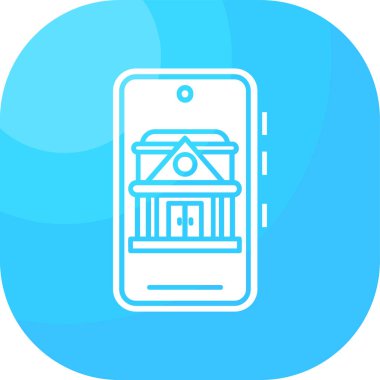 Banka cep telefonu simgesi - taslak biçimi