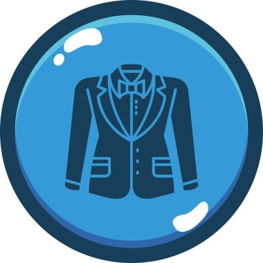 Ceket simgesi, basit vektör illüstrasyonu