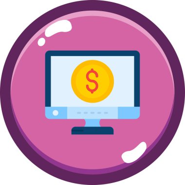 Para için. Web simgesi basit illüstrasyon