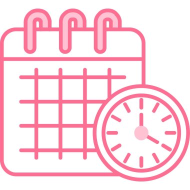 Takvim web simgesi basit vektör illüstrasyonu