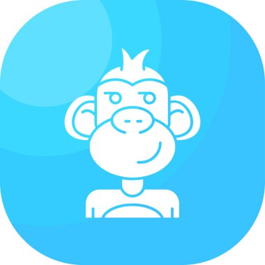 Gülümseyen ve yüzlü bir maymun