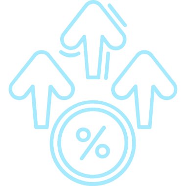 yüzde simgesi, vektör illüstrasyonu