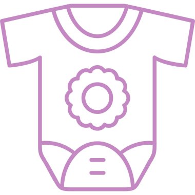 bebek giyimi vektör çizgisi simgesi, bebek bebek, kıyafet, bebek, simge,