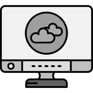 Bulut hesaplama. vektör illüstrasyonu