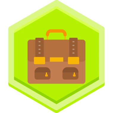 Bavul. Web simgesi basit illüstrasyon