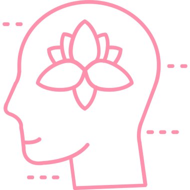 Çizgi Çiçeği simgesi beyaz arkaplanda izole edildi. Renkli taslak konsepti. Vektör