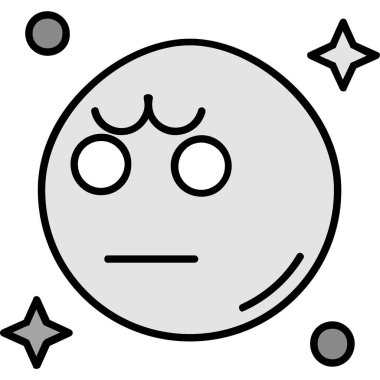 Ay. Web simgesi basit illüstrasyon