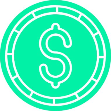 Bozuk para. Web simgesi basit illüstrasyon