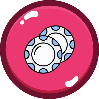 donut. Web simgesi basit illüstrasyon