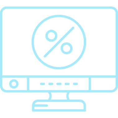 bilgisayar izleme simgesi, vektör illüstrasyonu