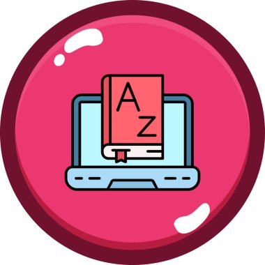 Dizüstü bilgisayar simgesi, vektör illüstrasyonu