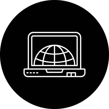 İnternet simgesi vektör illüstrasyonu