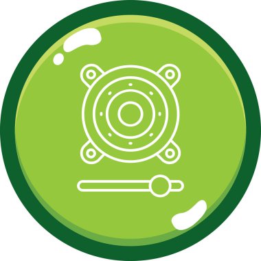 Yeşil ve beyaz bir su çemberinin vektör çizimi