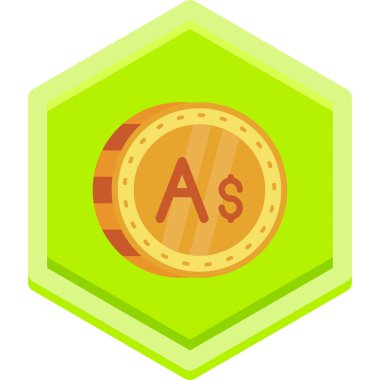 para sikkesi simgesi, düz tasarım