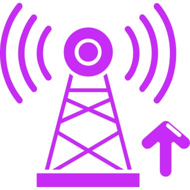 Bir radyo simgesinin vektör illüstrasyonu