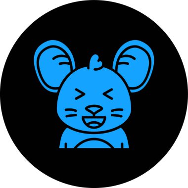 Bir farenin şirin bir simgesinin vektör çizimi