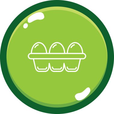 Yuvarlak bir simgenin yeşil ve beyaz arkaplanının vektör çizimi