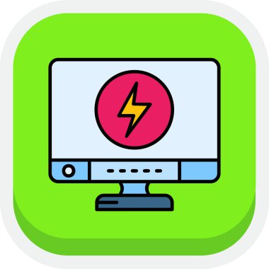 Bilgisayar vektör simgesi modern basit vektör illüstrasyonu