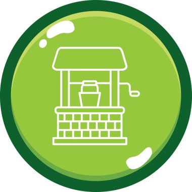 Kahve simgesi ile bilgisayar monitörü, basit vektör illüstrasyonu