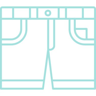 Pantolon ikonu. Web için pantolon vektör simgelerinin özet çizimi