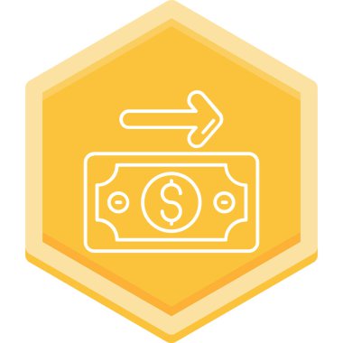 Bir banka simgesinin vektör illüstrasyonu