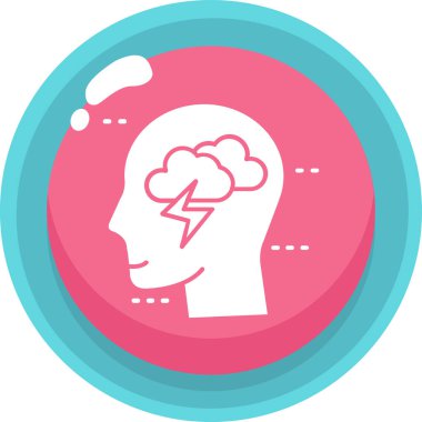 beyin ikonu vektör illüstrasyonu