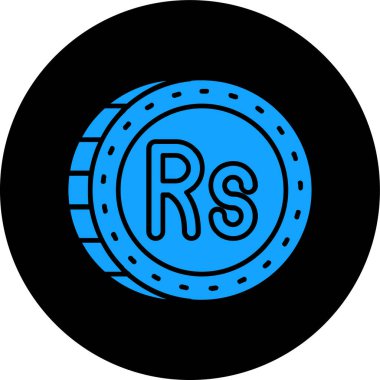 Ruble madeni para ikonu. ruble para vektör simgesi rengi düz izole