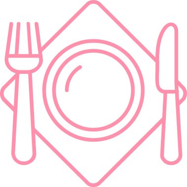 Restoran simgesi vektör illüstrasyonu