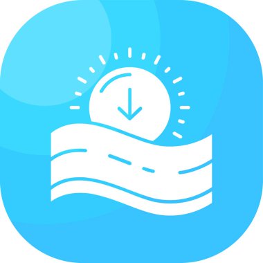 Bir pusula simgesinin vektör illüstrasyonu